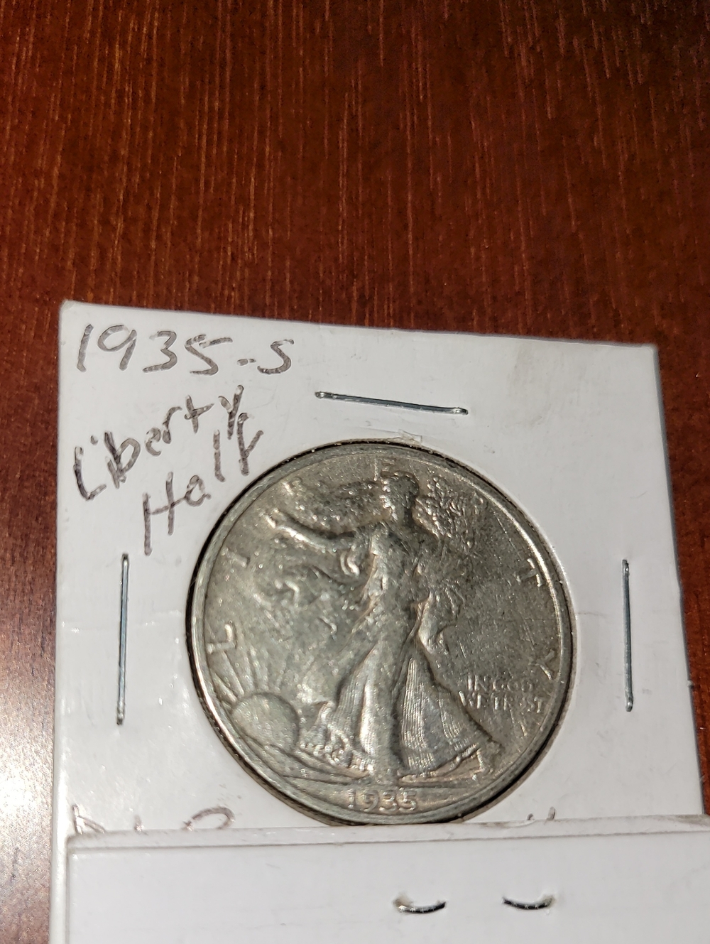 1935-S Walking Liberty Half Dollar - 90% Silver. Good Condition.